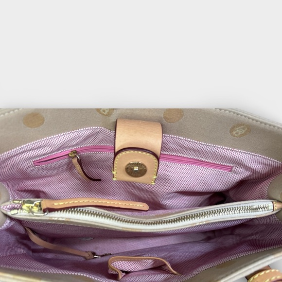 Dooney & Bourke Gold Polka Dot Tote - Picture 6 of 10